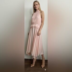Jonathan Simkhai Pleated Dress in Salmon Pink NWOT